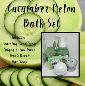 Cucumber Melon Bath Set